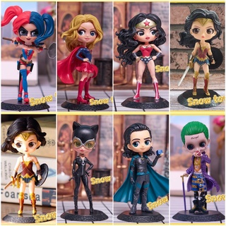 Mô hình Marvel Avengers DC - Q Posket - Joker Harley Quinn Captain Iron Spider man Thor Loki Cat Wonder Women - Cao 15cm