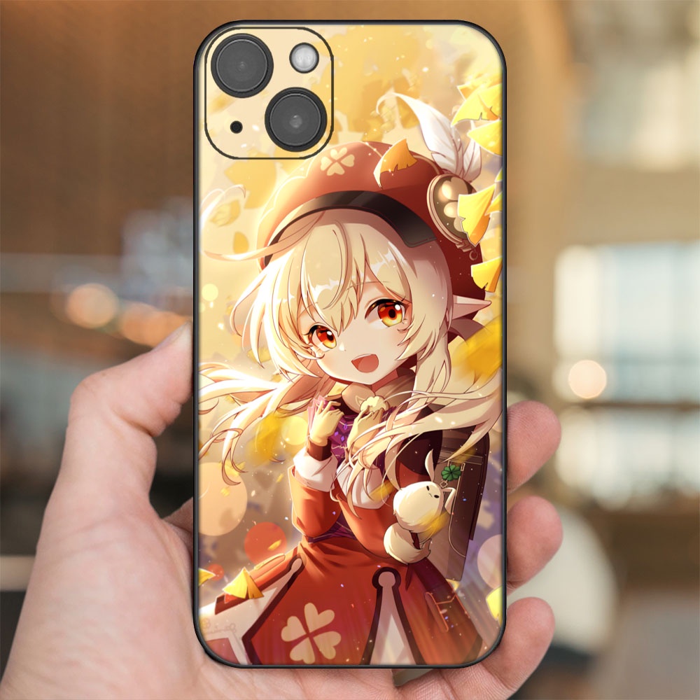 Ốp lưng iPhone 14 Plus dẻo đen cạnh vuông in hình Klee Genshin Impact