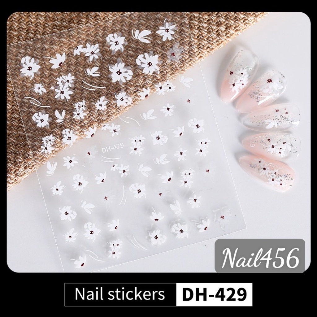 Sticker 3d dán móng tay nail mẫu mới 2022 hình hoa