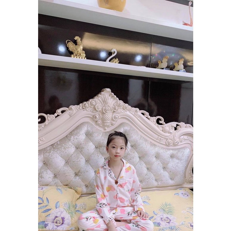 Quần áo trẻ em ,Bộ đồ ngủ pijama dài tay cho bé, với chất  kate thái mềm mại từ  size từ 15-45kg