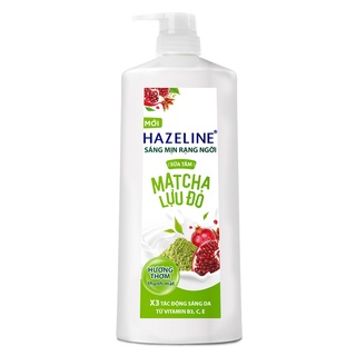 Sữa tắm dưỡng sáng da Hazeline Matcha lựu đỏ 670g