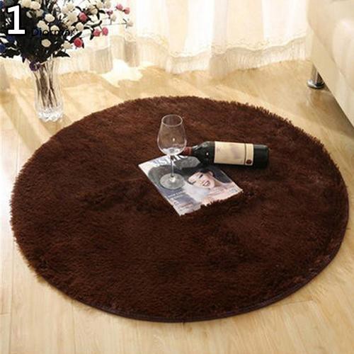 Thảm nhung trải sàn hình tròn nhiều màu