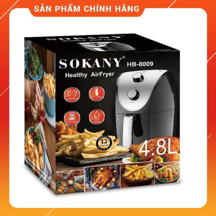 [Mã 44ELSALE2 giảm 7% đơn 300K] Nồi Chiên Không Dầu SOKANY 4,8L Công Suất Mạnh Mẽ giảm tối đa dầu mỡ