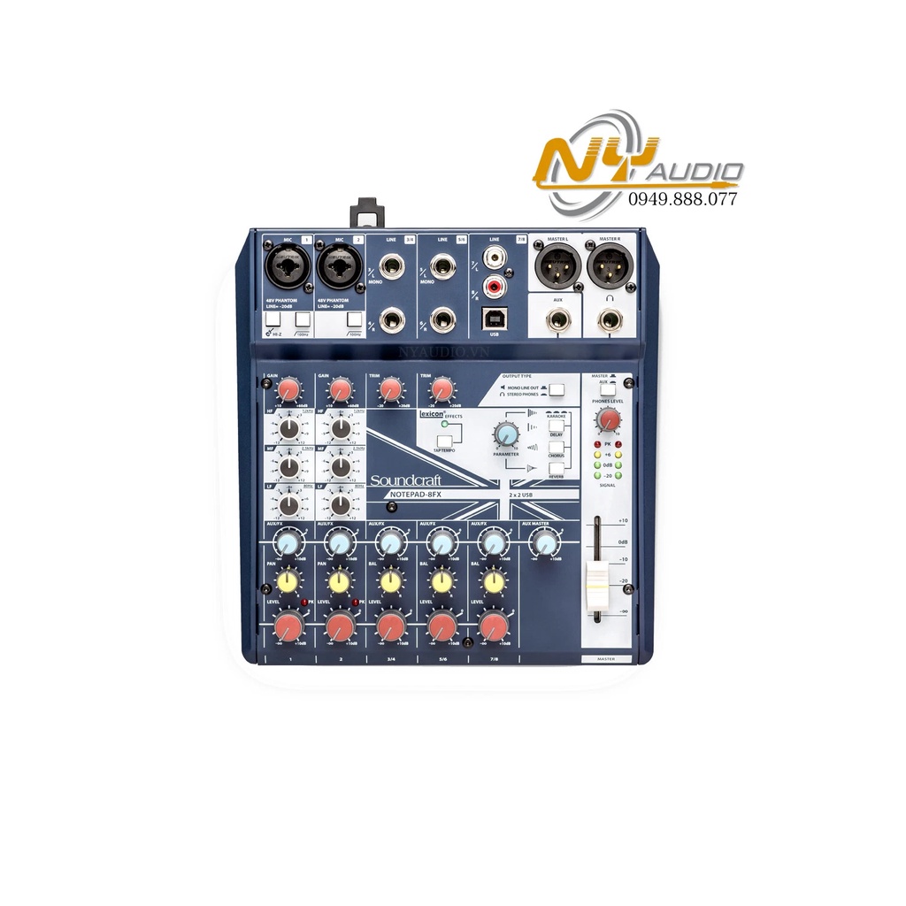 Bàn Mixer Live Soundcraft Notpad-8FX Analog