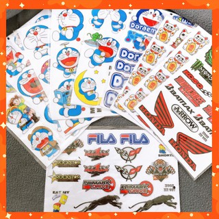 [XẢ RẺ] BỘ SƯU TẬP TEM DOREMON NHIỀU LOGO NGỘ NGHĨNH TRANG TRÍ XE MÁY