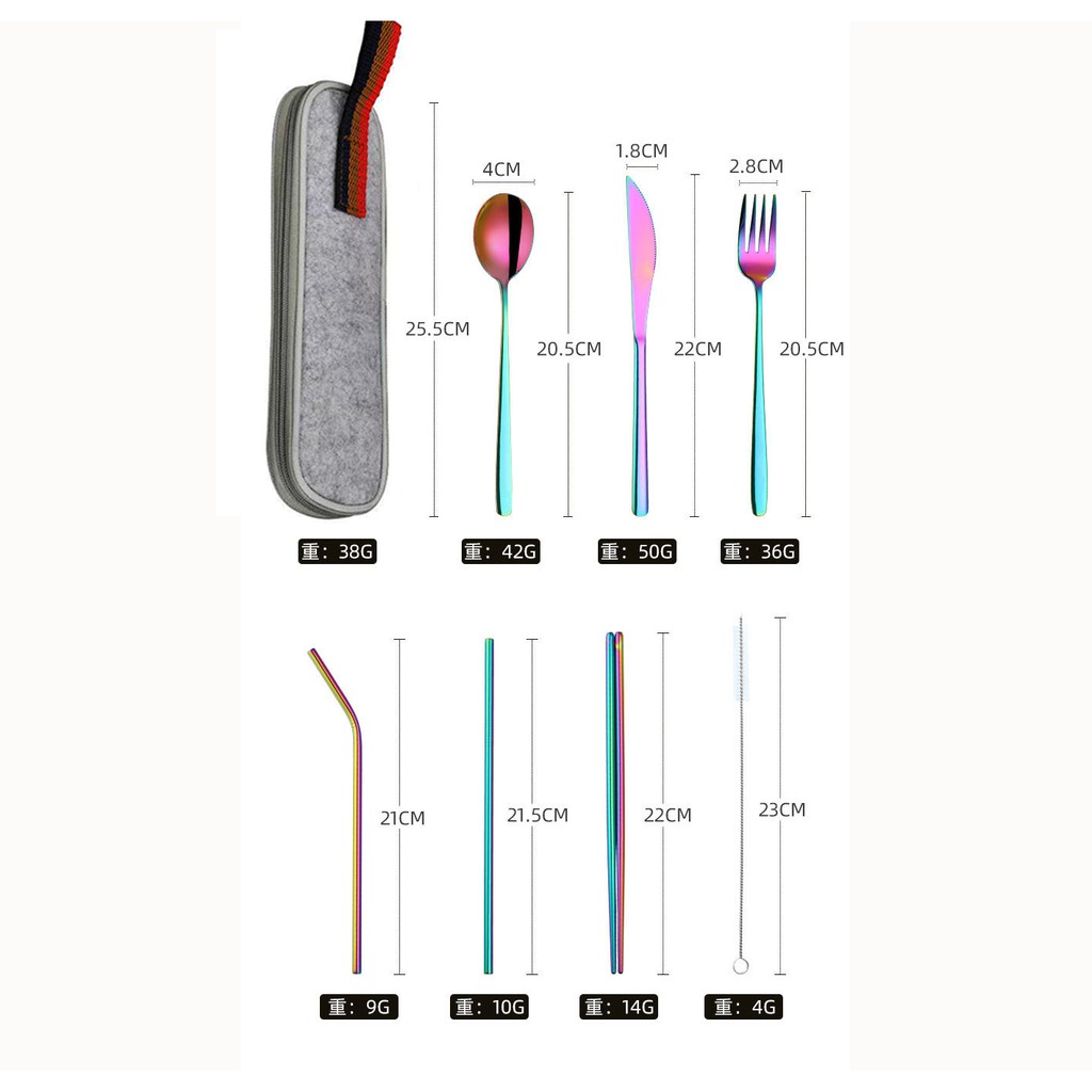 Bộ Dụng Cụ Ăn Uống Bằng Thép Không Gỉ 304