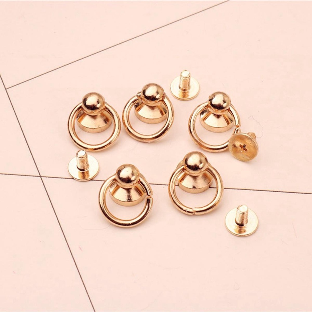 Set 10 Đinh Tán Đầu Tròn Dùng Làm Túi Xách / Điện Thoại DIY