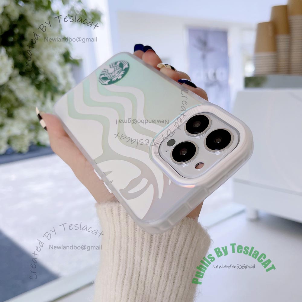 Ốp Điện Thoại Màu Tím Nhám Họa Tiết starbucks Cho iphone 14 14Pro 13 12 11 XR Pro max 12Pro 12mini 13Mini 11Pro