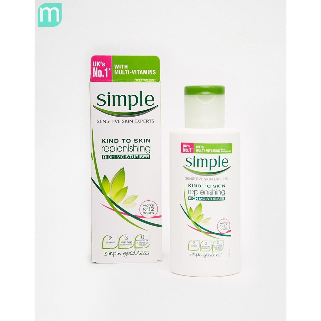 Kem Dưỡng cho Da Khô Simple Replenishing Rich moisturise