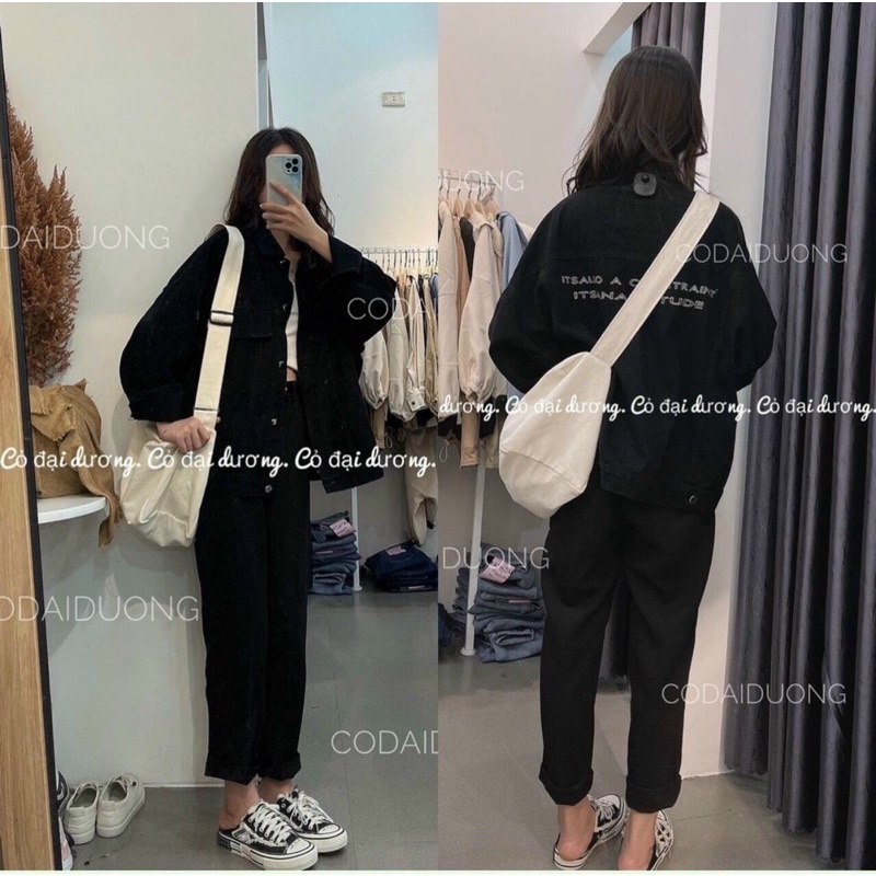 ÁO KHOÁC JEANS THÊU LƯNG