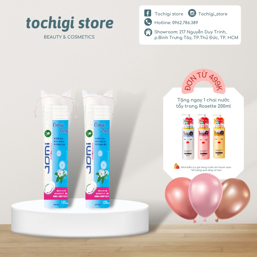 Bông tẩy trang Jomi 80 miếng/ gói và 120 miếng/ gói
