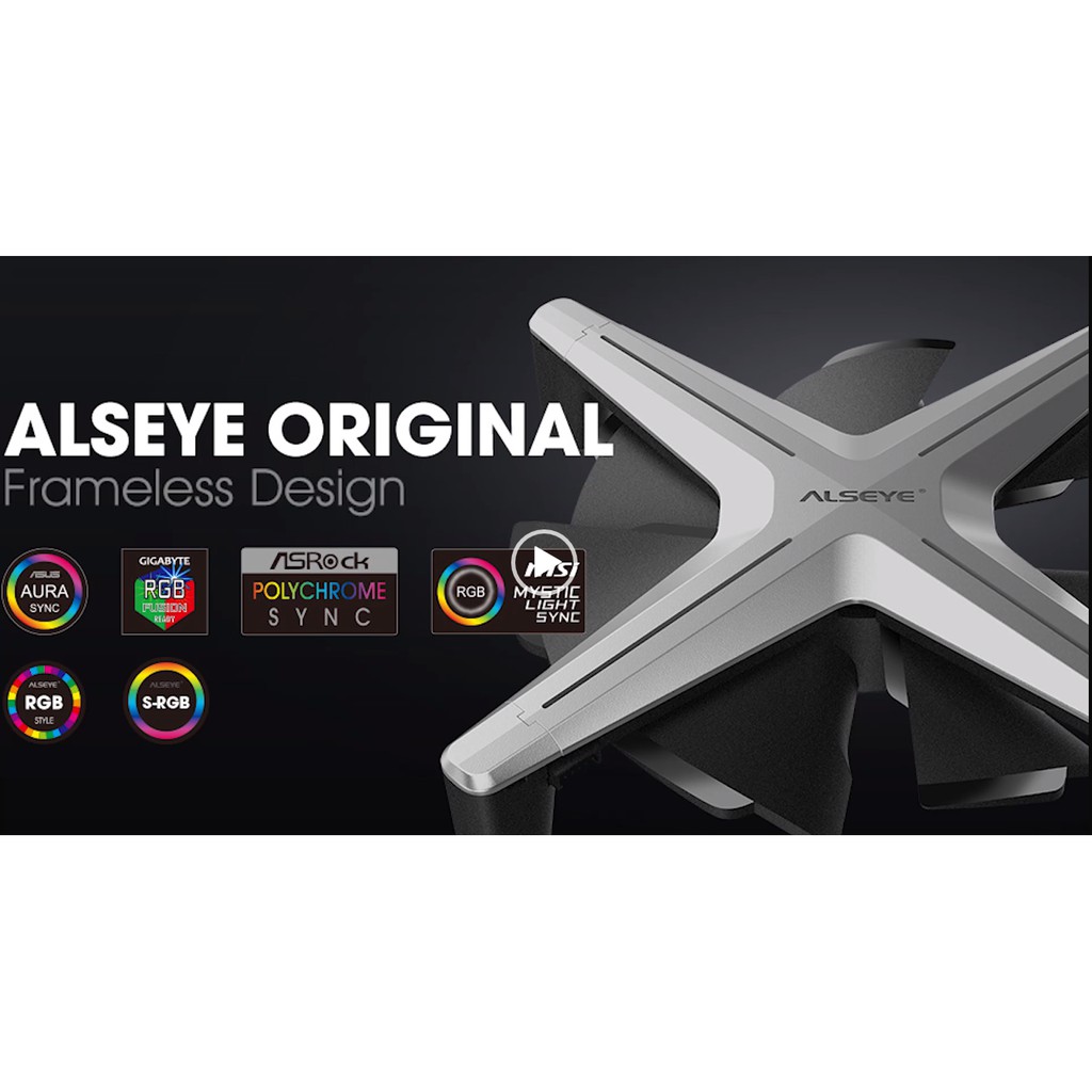 Bộ fan kèm điều khiển ALSEYE X12 RGB AURA đồng bộ main cực chất , kit 3-4-5 Fan nháy theo nhạc