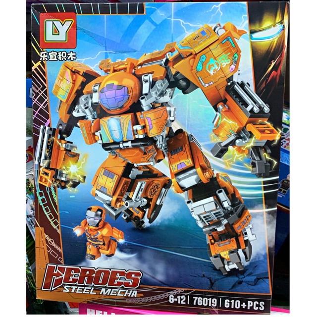 Đồ Chơi Lắp Ráp Xếp Hình Robot Heroes Ironman 76019-610 mảnh
