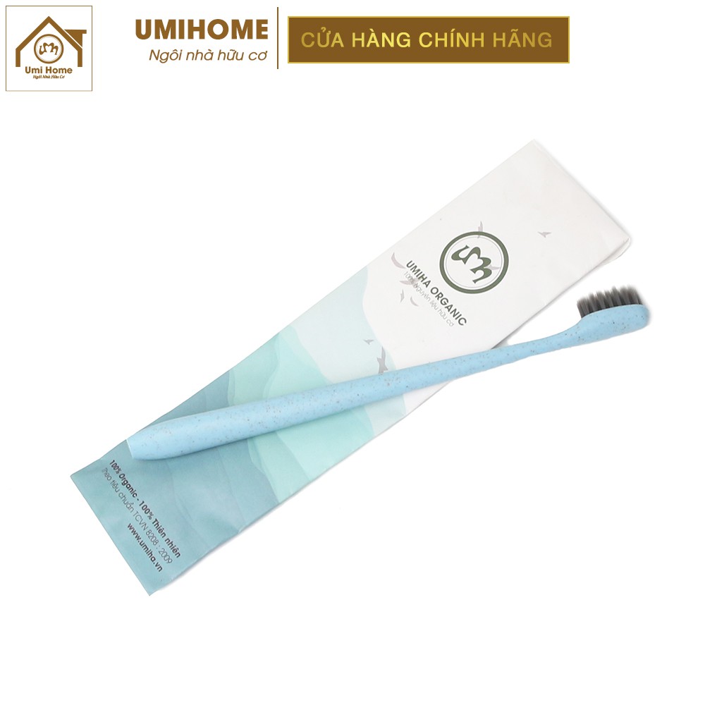 Bàn chải đánh răng lúa mạch UMIHOME lông mền mịn dài 18cm