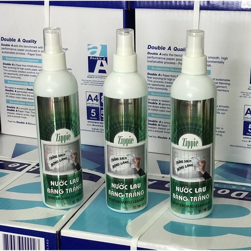 Chai xịt nước lau bảng trắng Zippie 250ml.