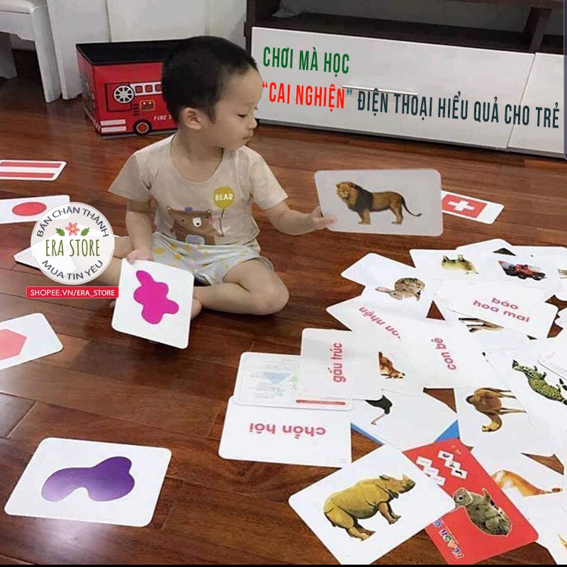 Thanh lý thẻ học thông minh 15,16,18 chủ đề phong phú, giấy bìa cứng hình ảnh rõ nét tiếng Anh, tiếng Việt cho bé