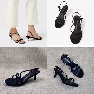 Sandal Zara gót cao 5p -6p da lộn