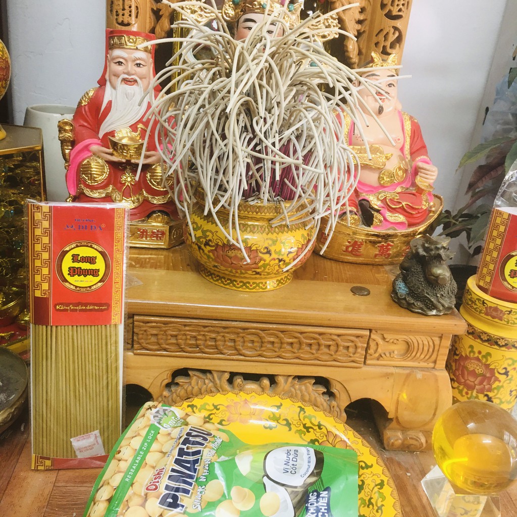 HƯƠNG NHANG THẦN TÀI / HƯƠNG THẮP CHUNG CƯ mùi Trầm Bắc, Nhang thơm cuốn tàn LONG PHỤNG 29cm