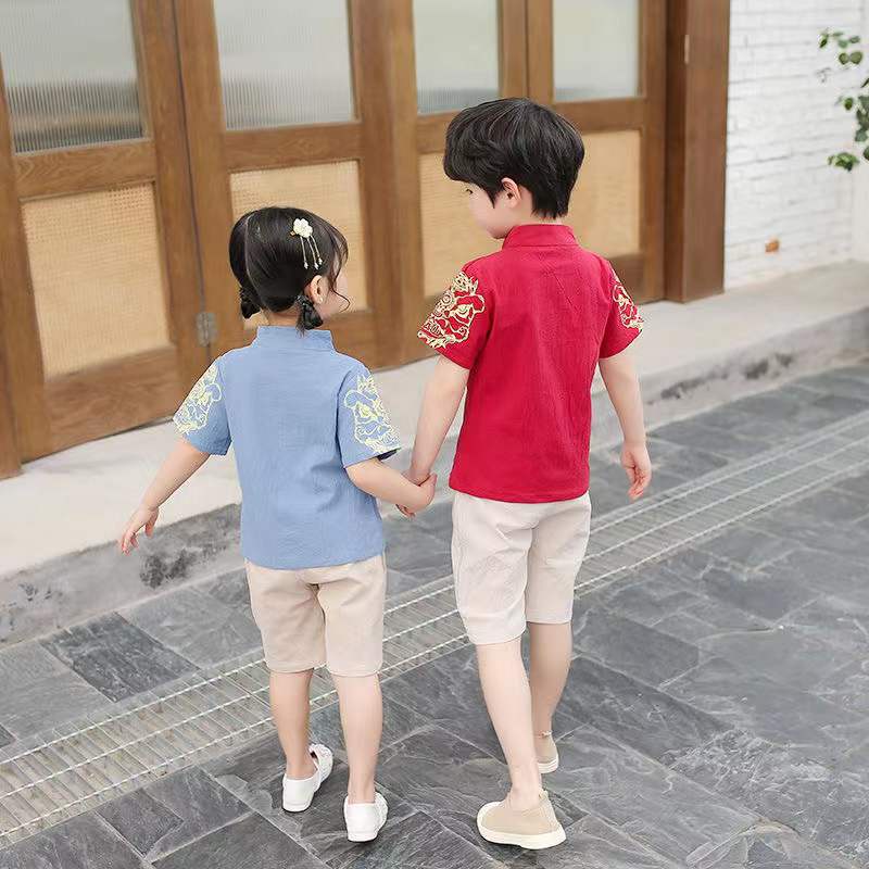 Bộ đồ Hán phục Santikun phong cách năm mới Trung Hoa thời trang cho trẻ em