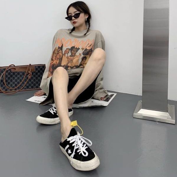 Áo Sweater Tay Dài Cổ Tròn Thiết Kế Mỏng Dáng Rộng Thiết Kế Mới Thời Trang Theo Phong Cách Mỹ Cho Nữ