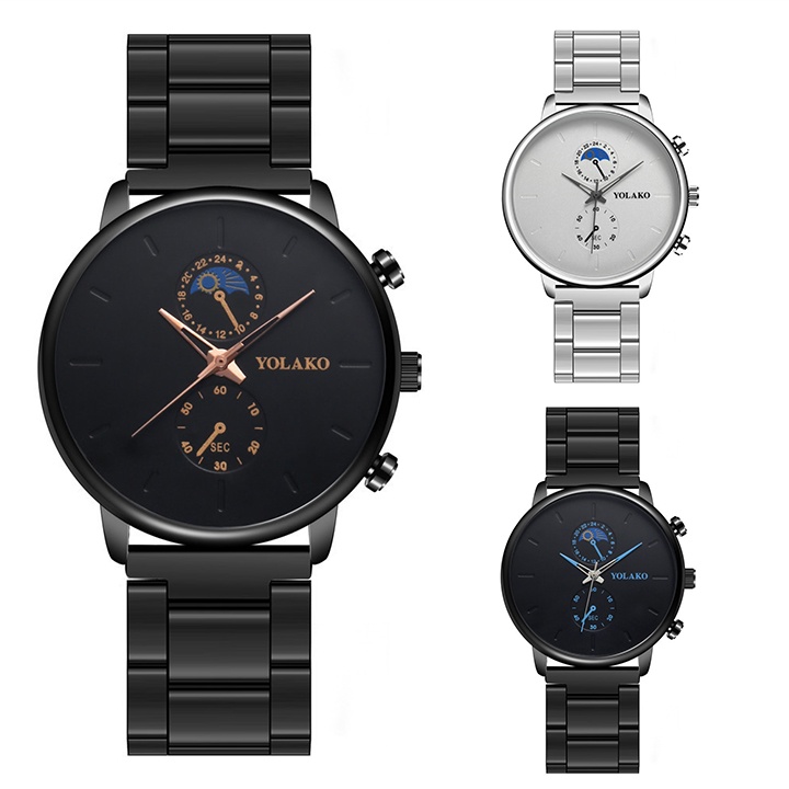 Đồng Hồ Nam YLK02 Dây Da Thiết Kế Sang Trọng Lịch Lãm