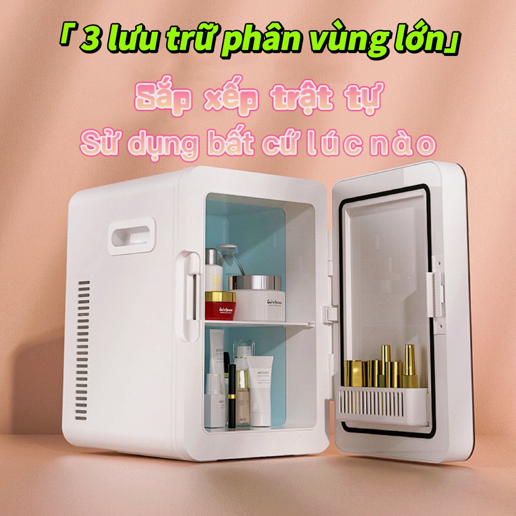 Tủ Lạnh Mini Amoi Chính Hãng-Màn Led Cảm Ứng, Nóng Lạnh 2 Chiều, Bảo Quản Mỹ Phẩm, Sữa Cho Bé - Dùn8L-25L