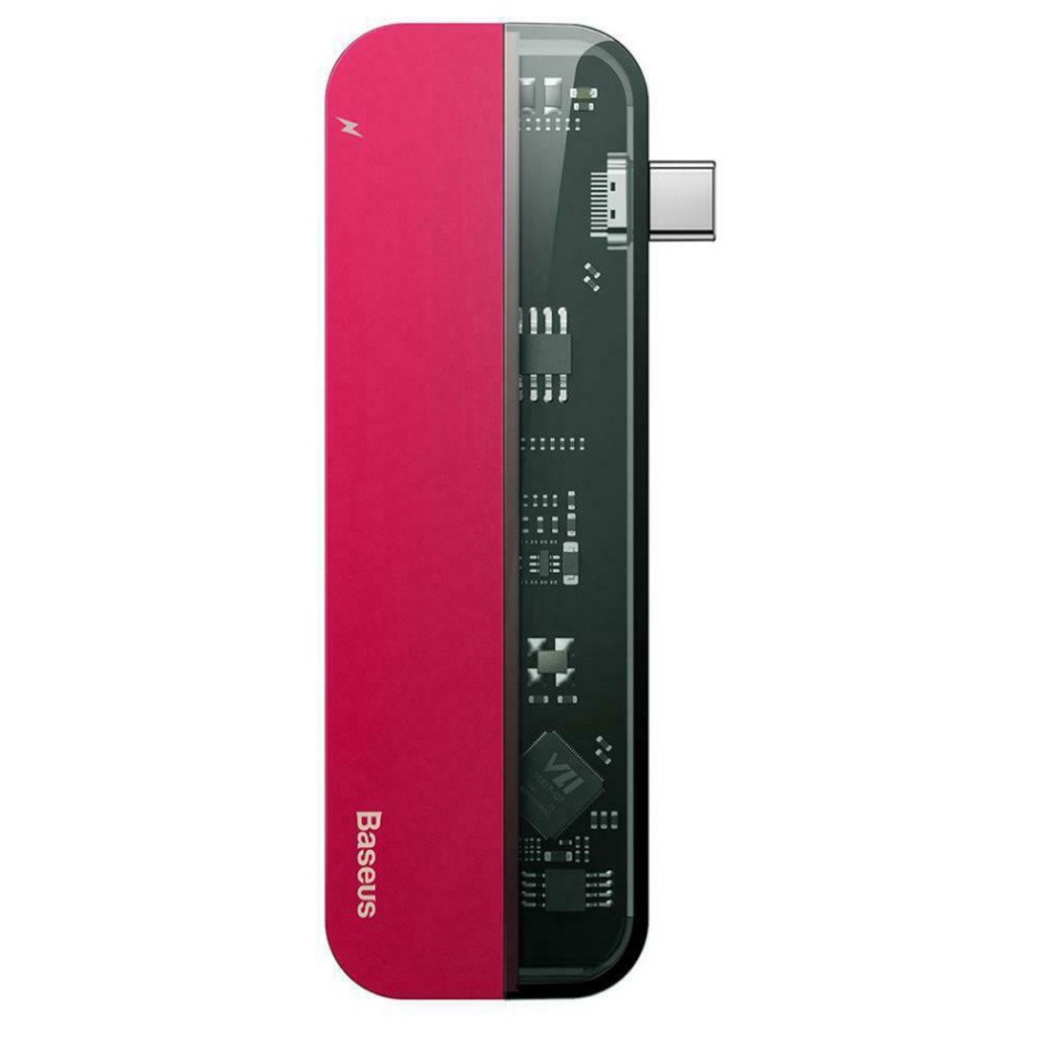 Bộ USB C Hub Baseus 5 in 1 mở rộng cổng kết nối USB 3.0, HDMI, Thunderbolt 3,cho Macbook Pro, Dell , HP