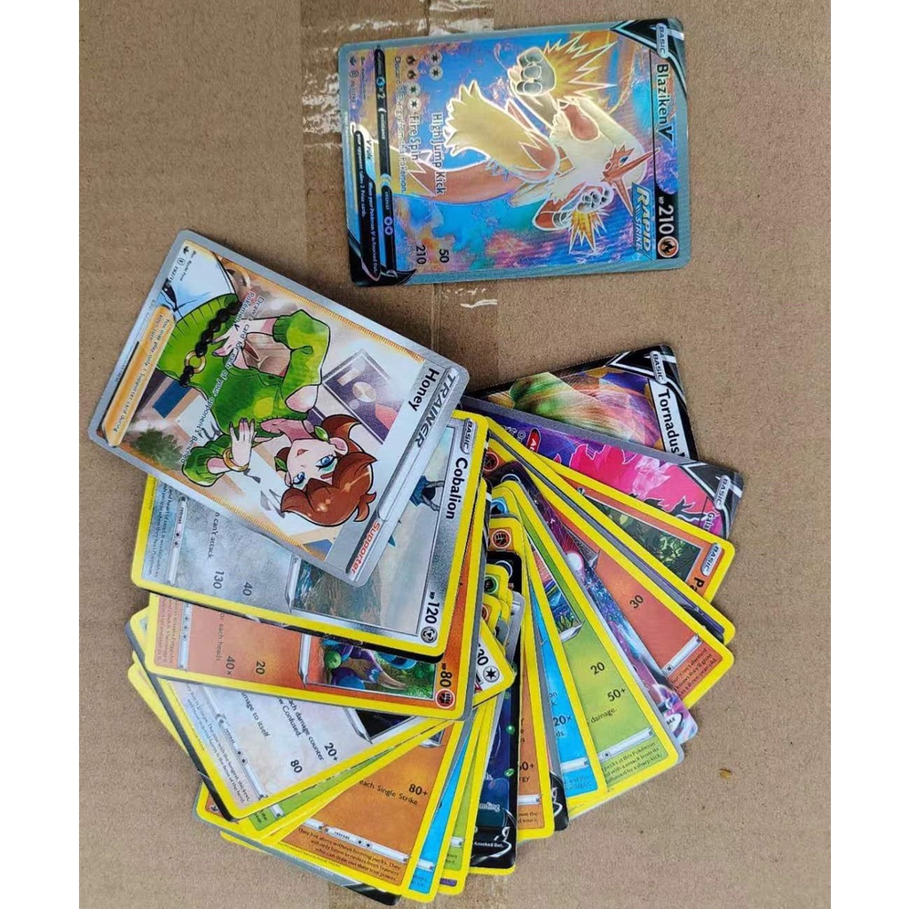 Ảnh pokemon loại đẹp thẻ bài pokemon hộp sắt 42 thẻ và một thẻ vip