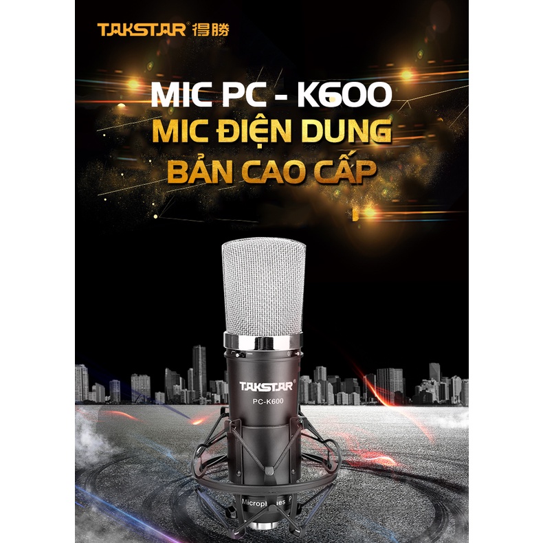 Bộ Mic Livestream Chính Hãng Đầy Đủ Sound Card Icon Upod Pro, Mic Takstar PC-K600, Tai Nghe TS-2260 &amp; Phụ Kiện Đi Kèm