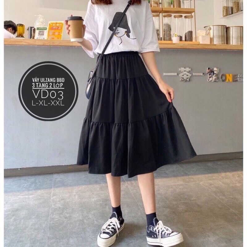 Bigsize chân váy Ulzzang 3 tầng , Ceci SKirt 55-90kg