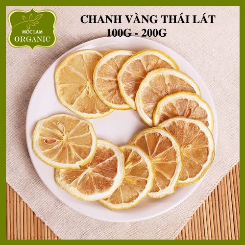 Chanh vàng thát lát sấy khô cao cấp nguyên miếng Mộc Lam Túi zíp 100g