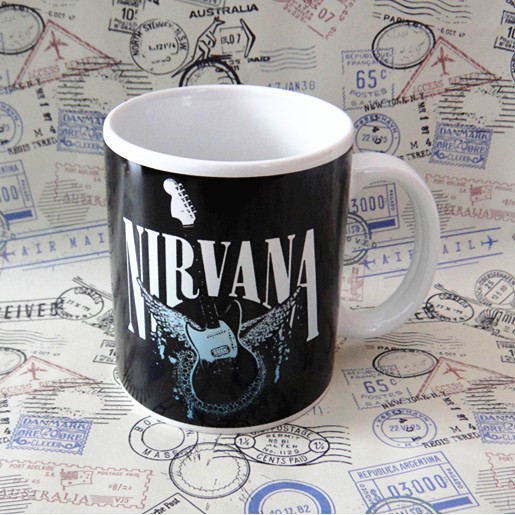 Original export rock Nirvana Nirvana Nirvana Band Memorial Mug Guitar Coffee Cup Collection Water Cu