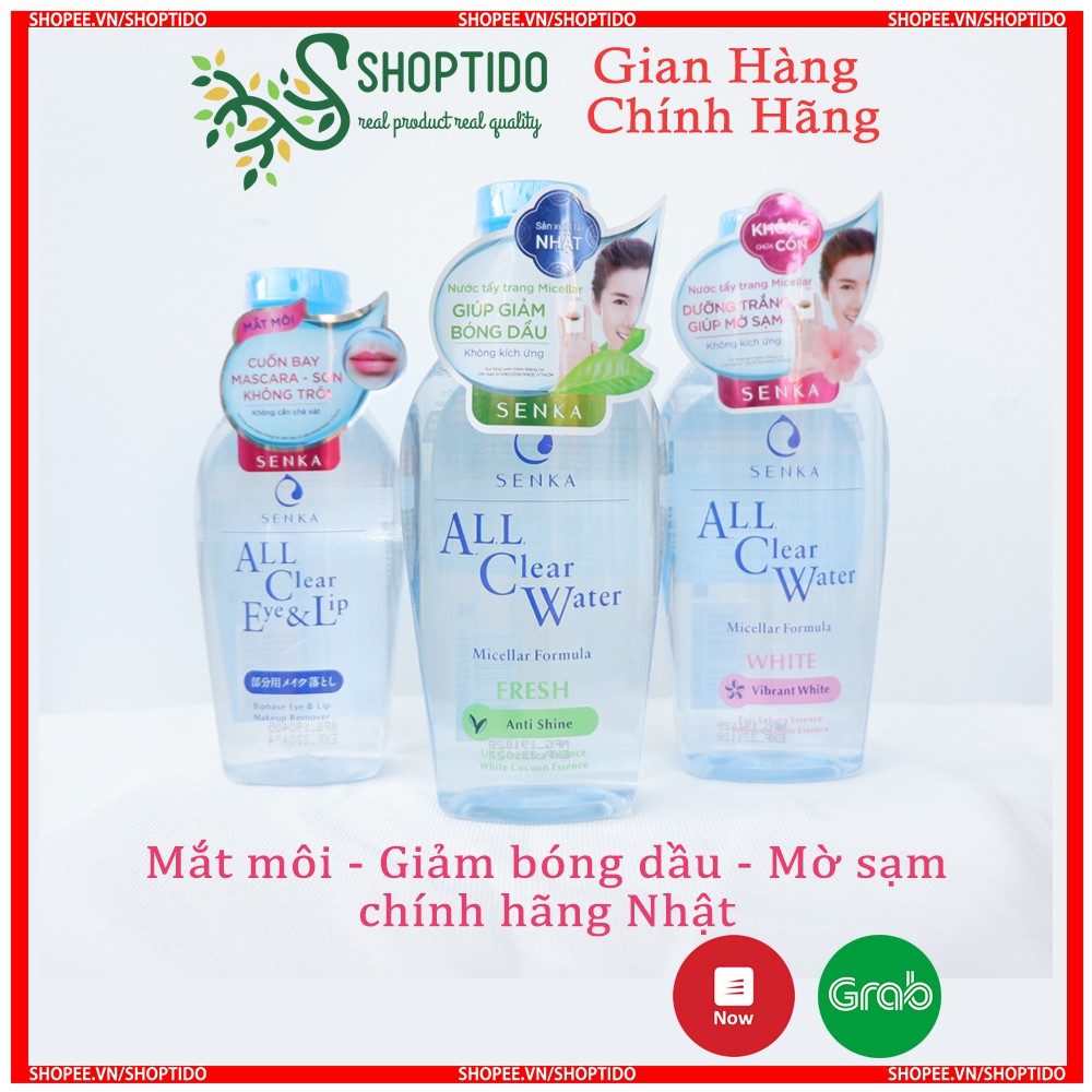 Nước tẩy trang Senka All Clear Water Micellar - Đủ loại chính hãng Nhật 70ml - 150ml - 230ml NPP Shoptido