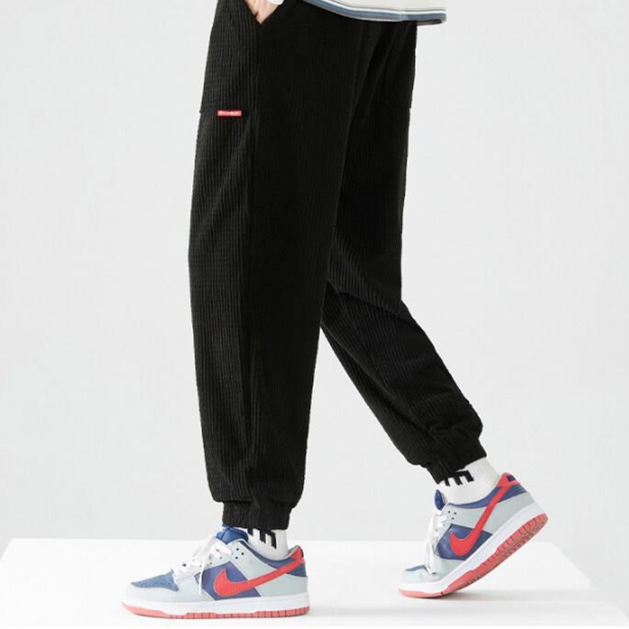 Quần jogger nam nữ Tư Mã Store chất nhung tăm form rộng phong cách Hàn Quốc vintage