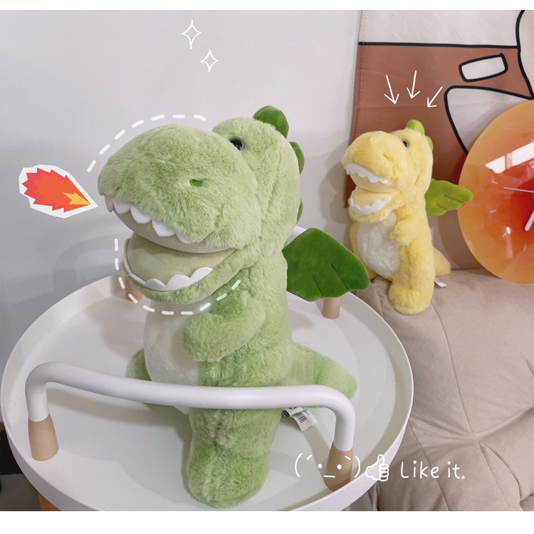 CÓ SẴN 60cm Gấu bông khủng long dễ thương, Búp bê khủng long xanh và đồ chơi nhồi bông