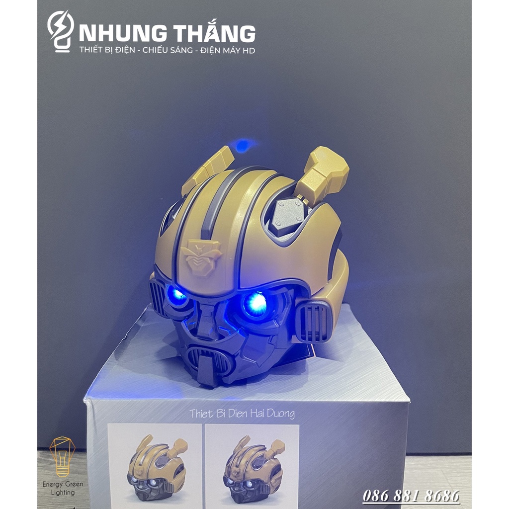 Loa Bluetooth Bumblebee Transformer - Tích Hợp Đèn Led - Kiểu dáng Cool Ngầu - Hỗ Trợ Khe Cắm Thẻ Nhớ - USB