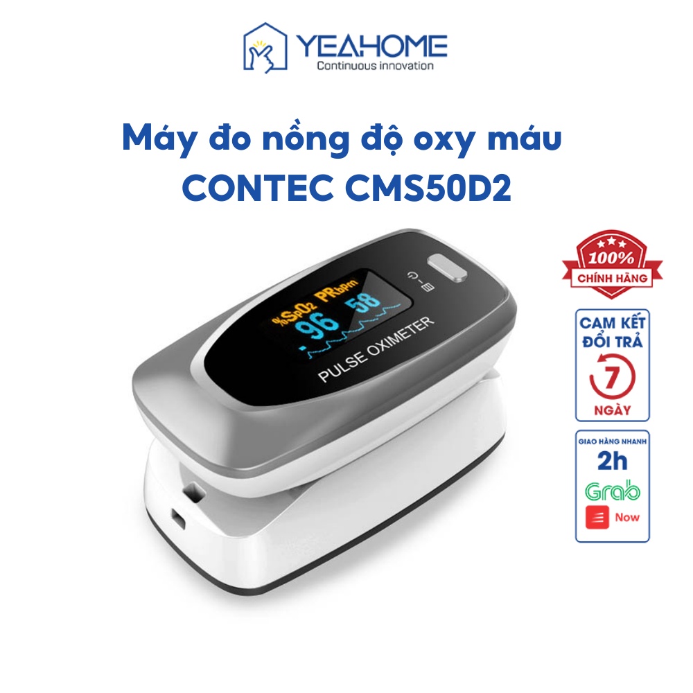 Máy Đo SPO2 Nồng Độ Oxy Trong Máu và Nhịp Tim CONTEC Chính Hãng, Độ Chuẩn Xác Cao, Chứng Nhận FDA Hoa Kỳ - Yeahome Care