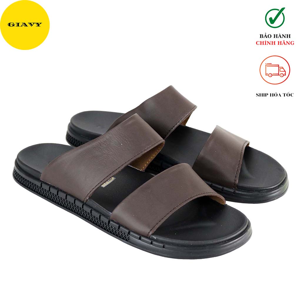 Dép da nam quai nhị thời trang 7086/3 - GIÀY GIAVY