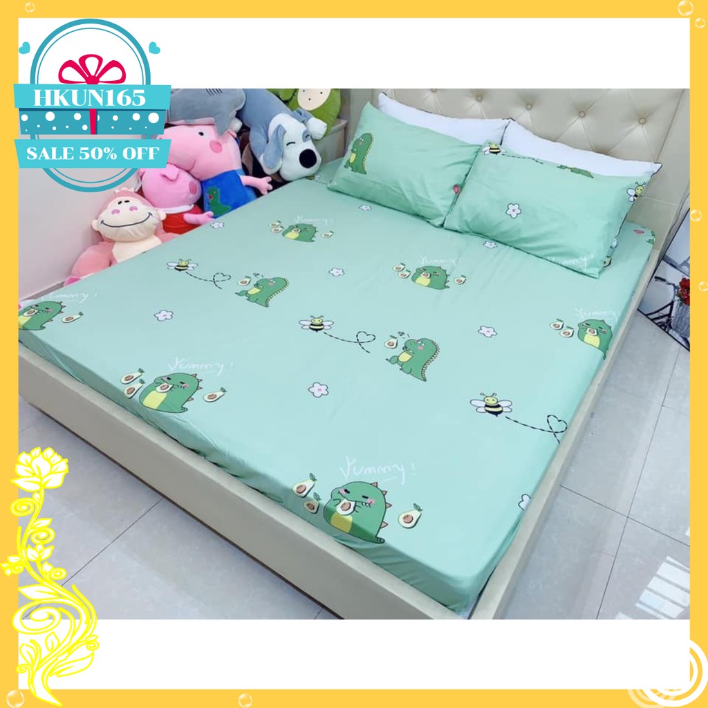 Bộ ga gối 1m8 cotton poly nhập khẩu loại 1(mẫu 10)