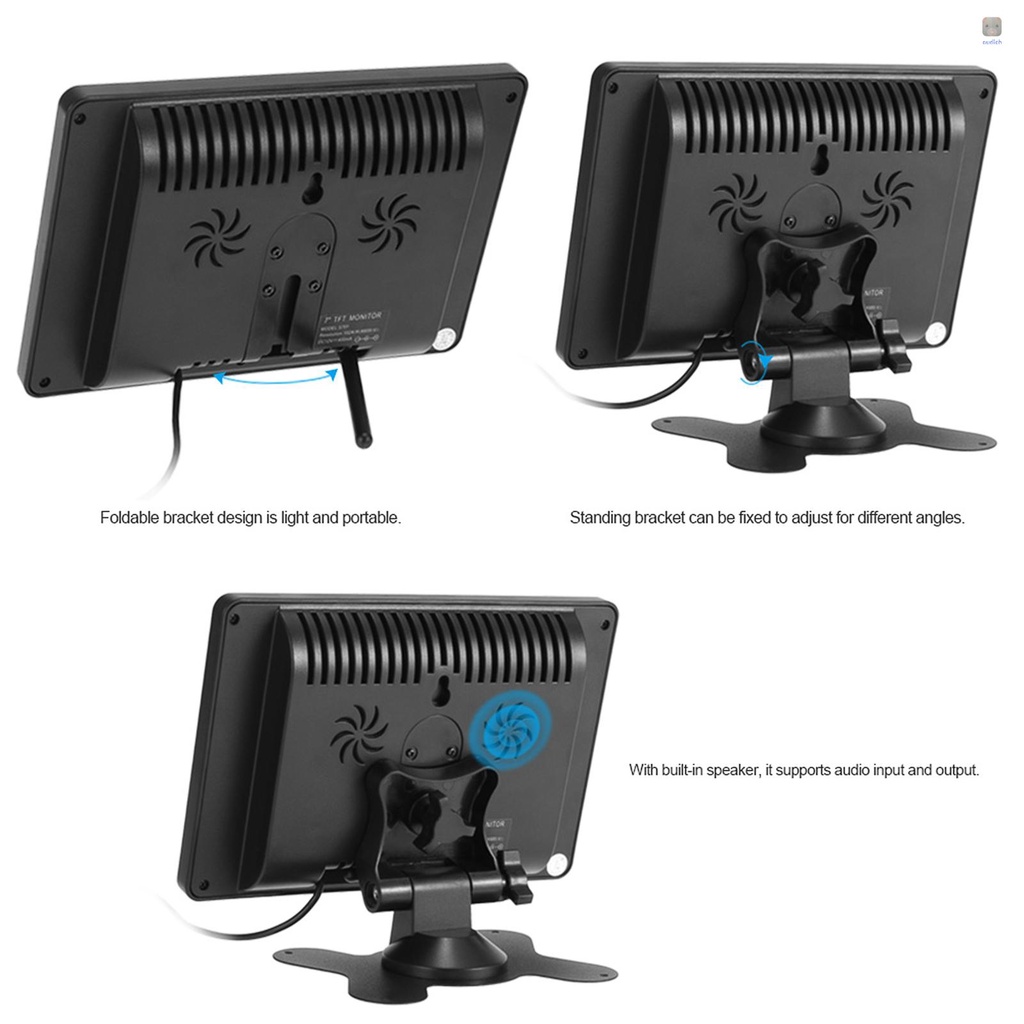 Màn hình LCD S701 7 inch TFT 16:9 1024 * 600 BNC AV cho PC an ninh VCD DVD