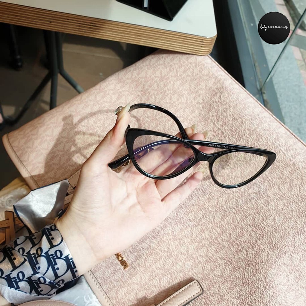 Chống ánh sáng xanh-UV / Cắt kính mắt cận-loạn / Gọng kính cận dẻo mắt mèo 2383 | BigBuy360 - bigbuy360.vn