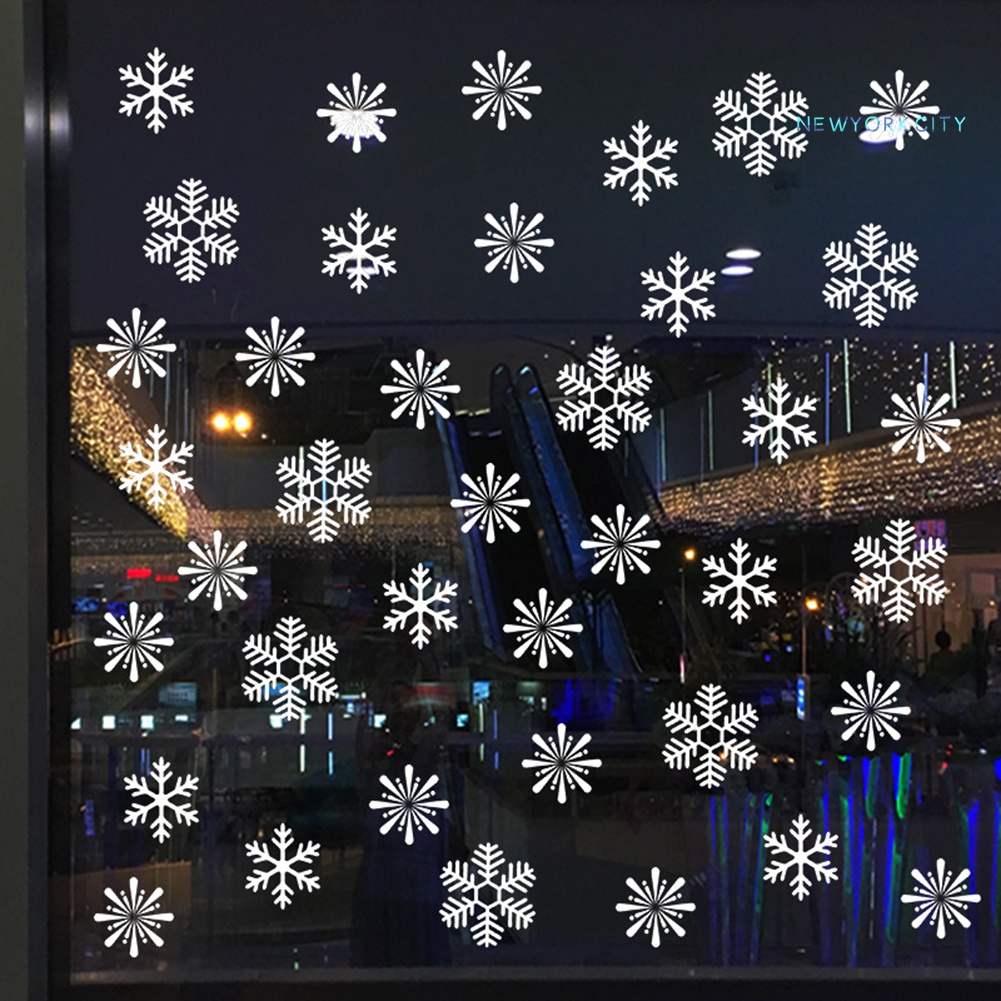 Sticker Dán Cửa Kính Hình Bông Tuyết Giáng Sinh