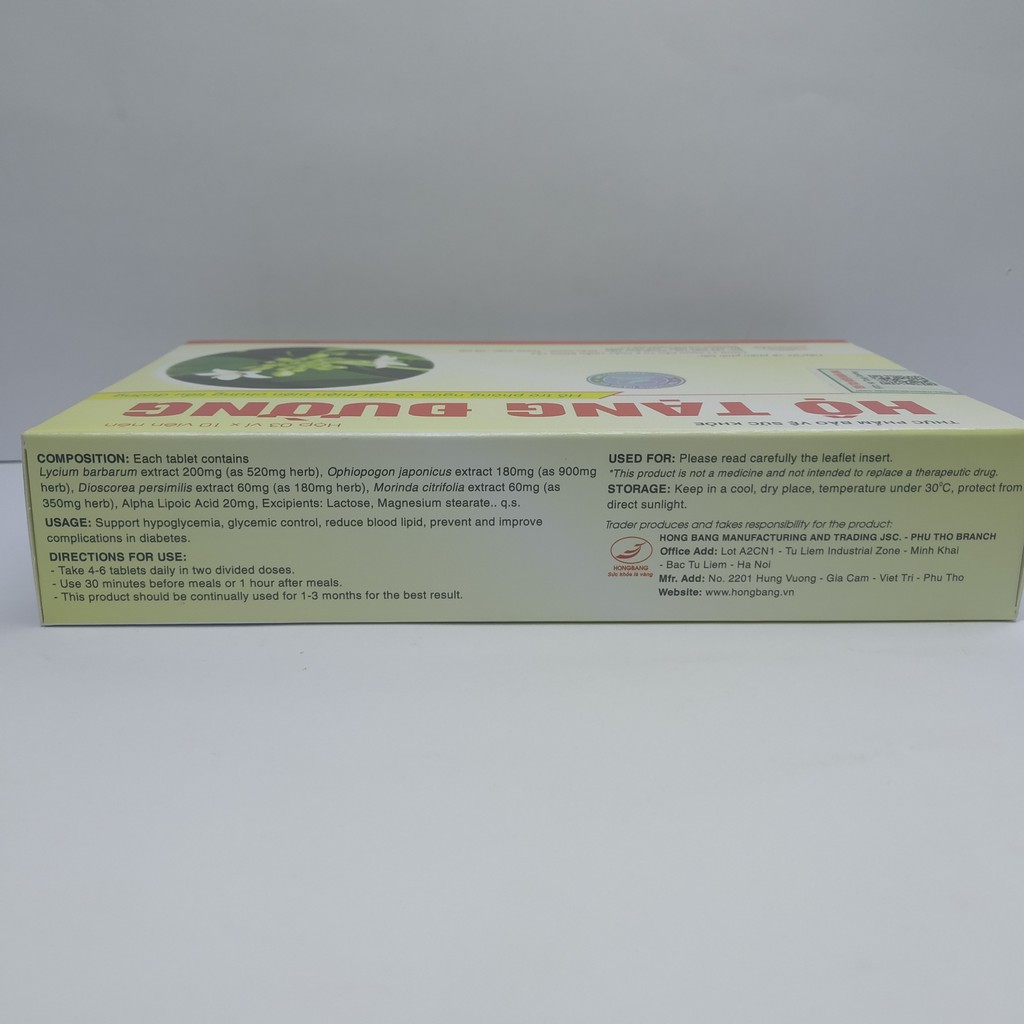 [CHÍNH HÃNG] Hộ tạng đường - Phòng biến chứng bệnh tiểu đường, giảm đường huyết Hộp 30 viên từ thảo dược