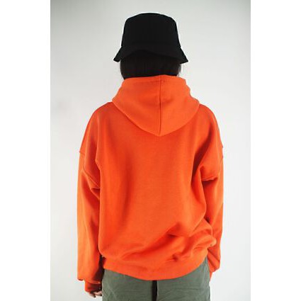 Áo Hoodie Trơn Màu Cam - Hoodie Orange Basic