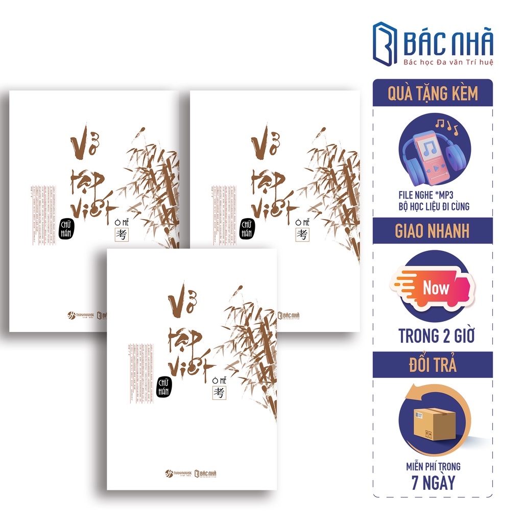 Combo vở tập viết tiếng Trung Ô Mễ
