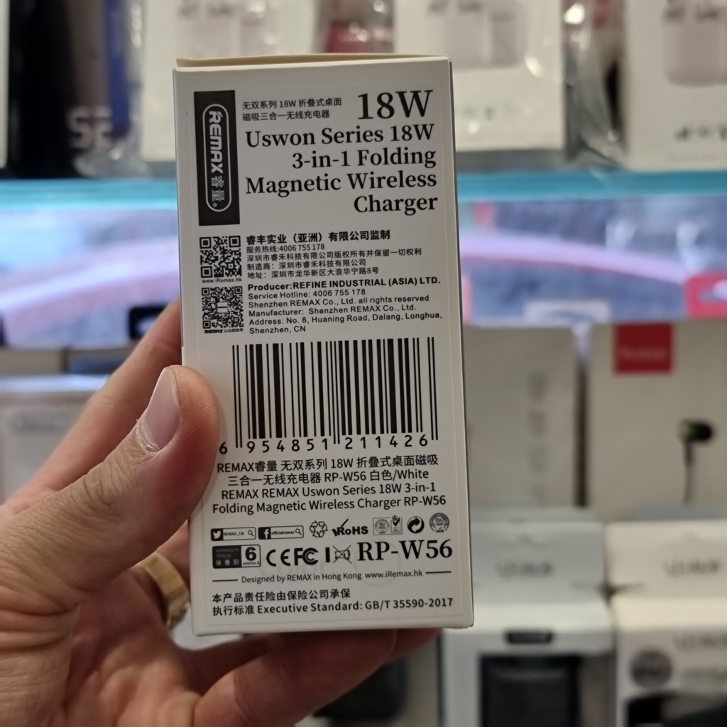 Đế sạc không dây đa năng 3 in 1 RP-W56 công suất 18W - Chính hãng REMAX