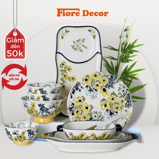 Đĩa sứ decor , đĩa sâu lòng bầu dục Fiore