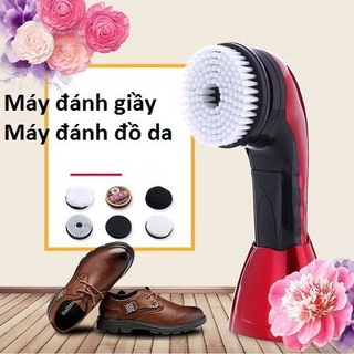 Máy đánh giày cầm tay - máy đánh bóng và làm sạch giày tặng kèm xi đánh bóng