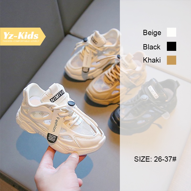 Giày Sneaker Đế Mềm Chống Trượt Phối Lưới Thời Trang Dành Cho Bé 3-18 Tuổi