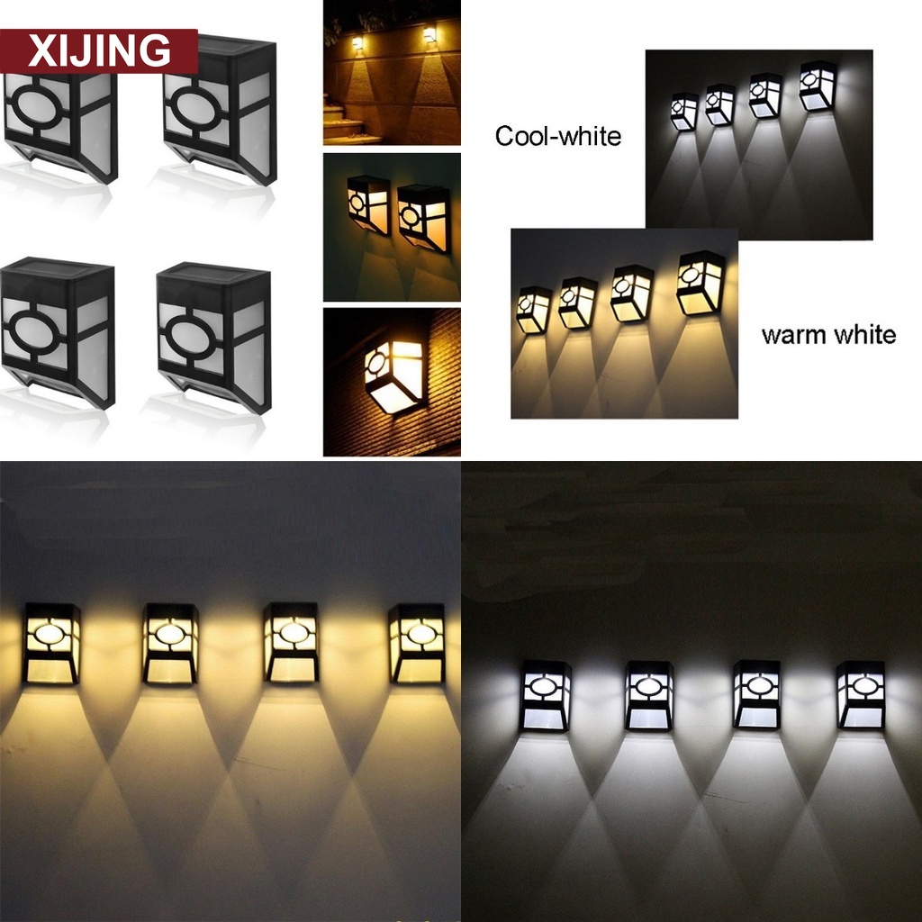 1 Đèn Led Năng Lượng Mặt Trời Gắn Tường Trang Trí Sân Vườn